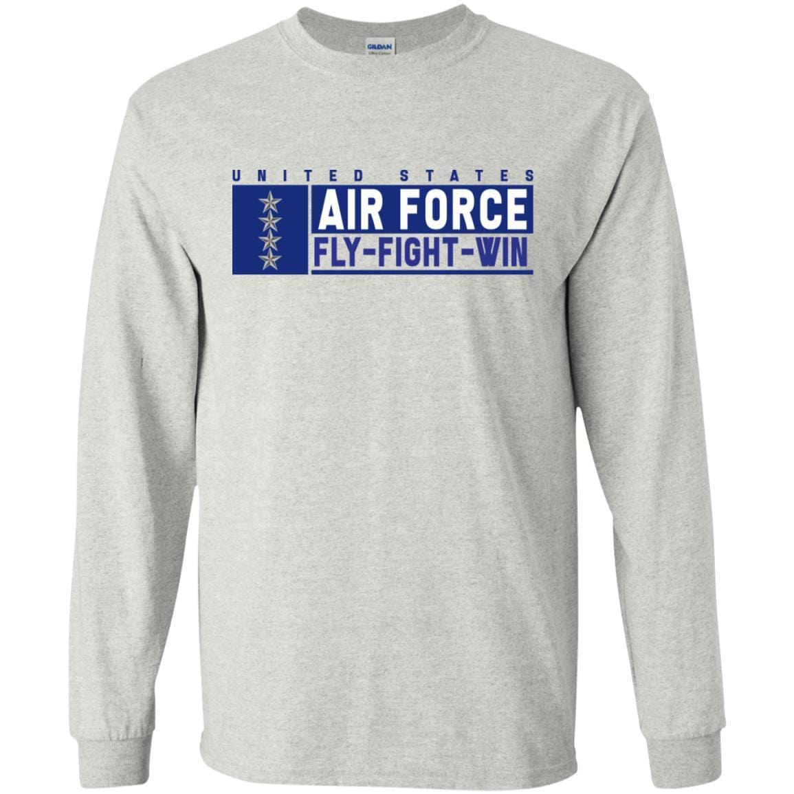 US Air Force O-10 General Fly - Fight - Win Long Sleeve - Pullover Hoodie-TShirt-USAF-Veterans Nation