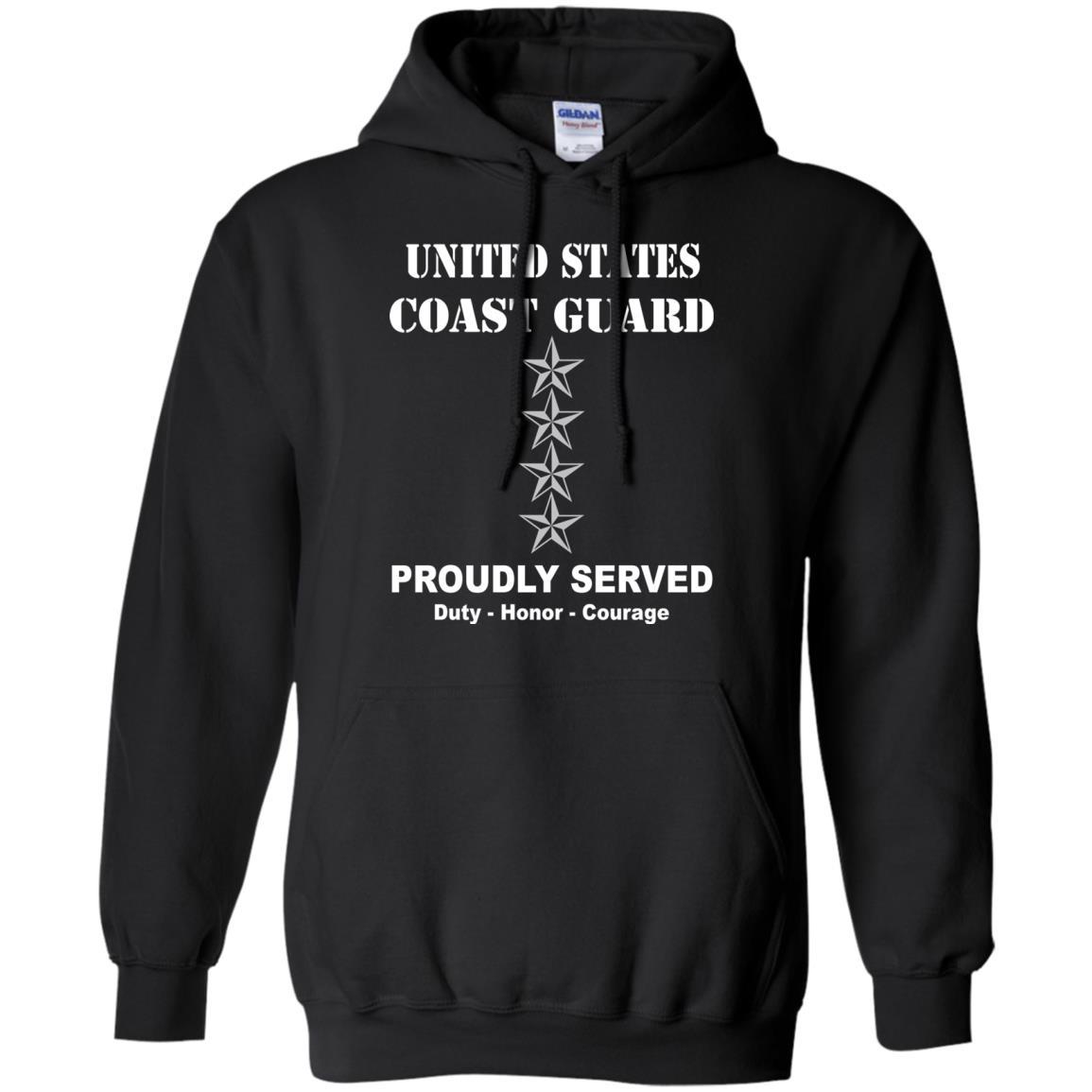 US Coast Guard O-10 Admiral O10 ADM Flag Officer Men Front USCG T Shirt-TShirt-USCG-Veterans Nation