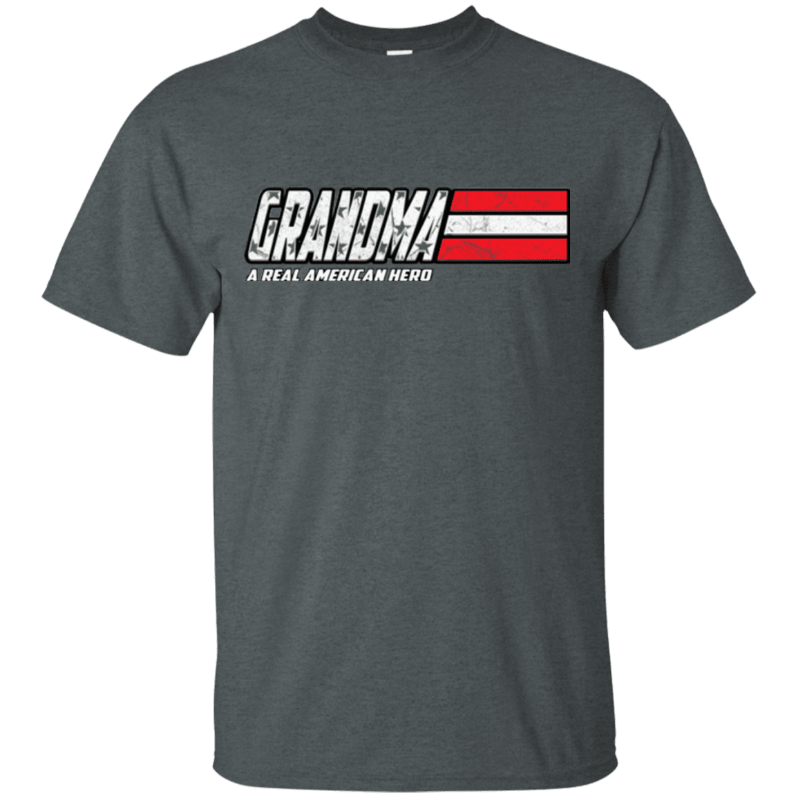 Military T-Shirt "Grandma - A Real American Hero - Men" Front-TShirt-General-Veterans Nation