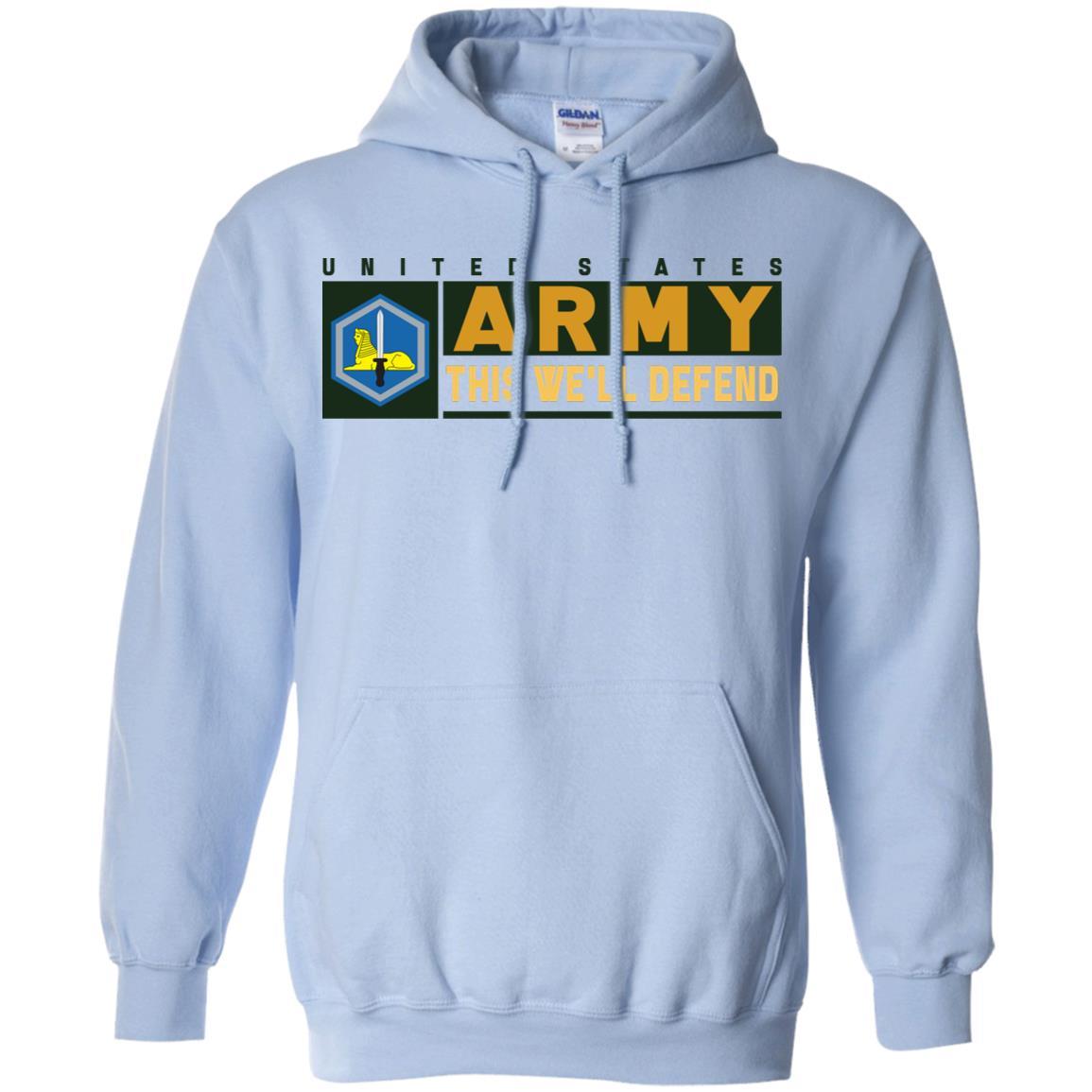 US Army 66TH MILITARY INTELLIGENCE BRIGADE- This We'll Defend T-Shirt On Front For Men-TShirt-Army-Veterans Nation