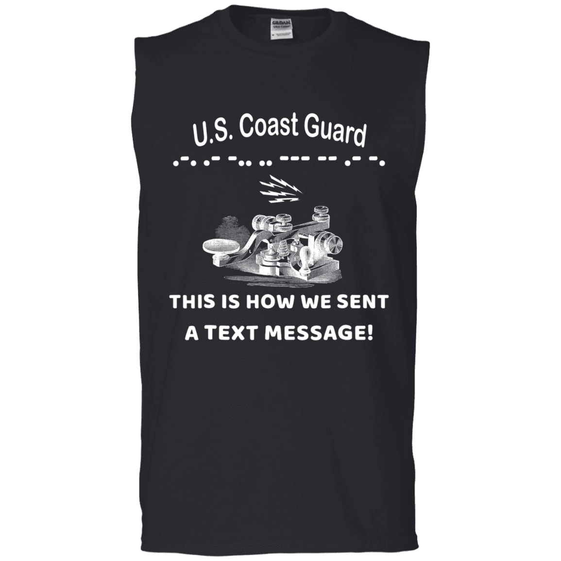 US Coast Guard This is How We Sent a Text Message Men Front T Shirts-TShirt-USCG-Veterans Nation