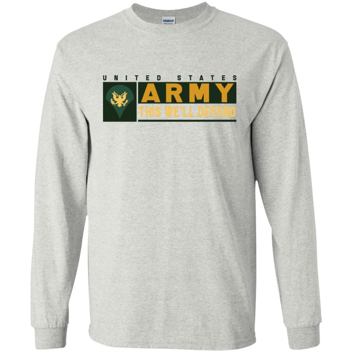 US Army E-4 SPC This We Will Defend T-Shirt On Front For Men-TShirt-Army-Veterans Nation