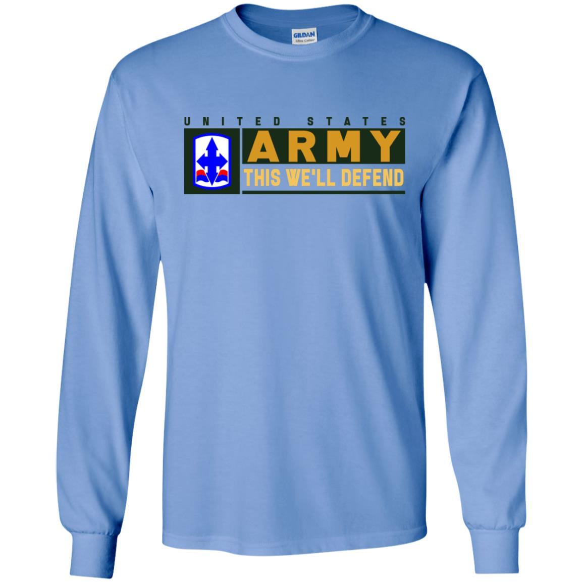 US Army 29TH INFANTRY BRIGADE COMBAT TEAM CSIB- This We'll Defend T-Shirt On Front For Men-TShirt-Army-Veterans Nation