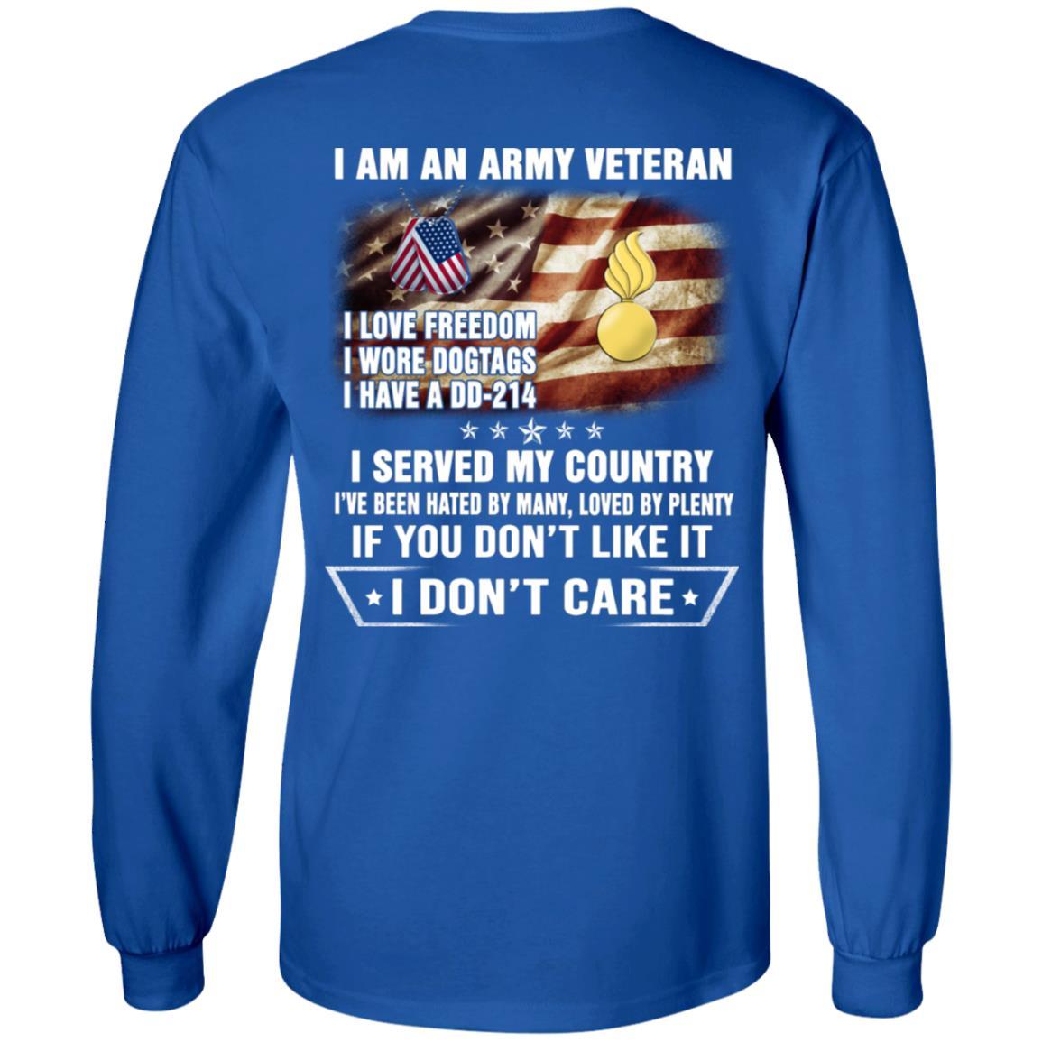T-Shirt "I Am An Army Ordnance Corps Veteran" On Back-TShirt-Army-Veterans Nation