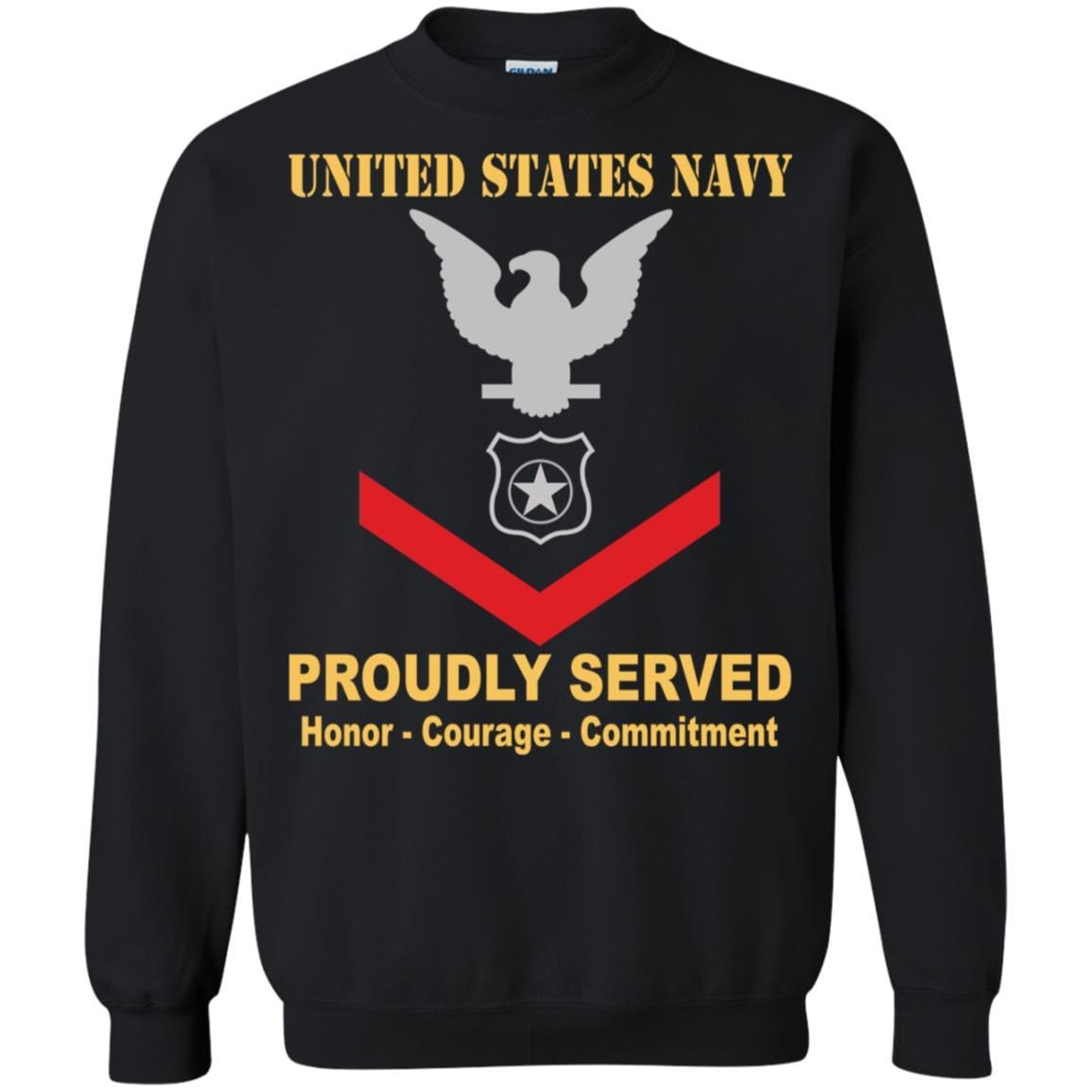 U.S Navy Master-at-arms Navy MA E-4 Rating Badges Proudly Served T-Shirt For Men On Front-TShirt-Navy-Veterans Nation