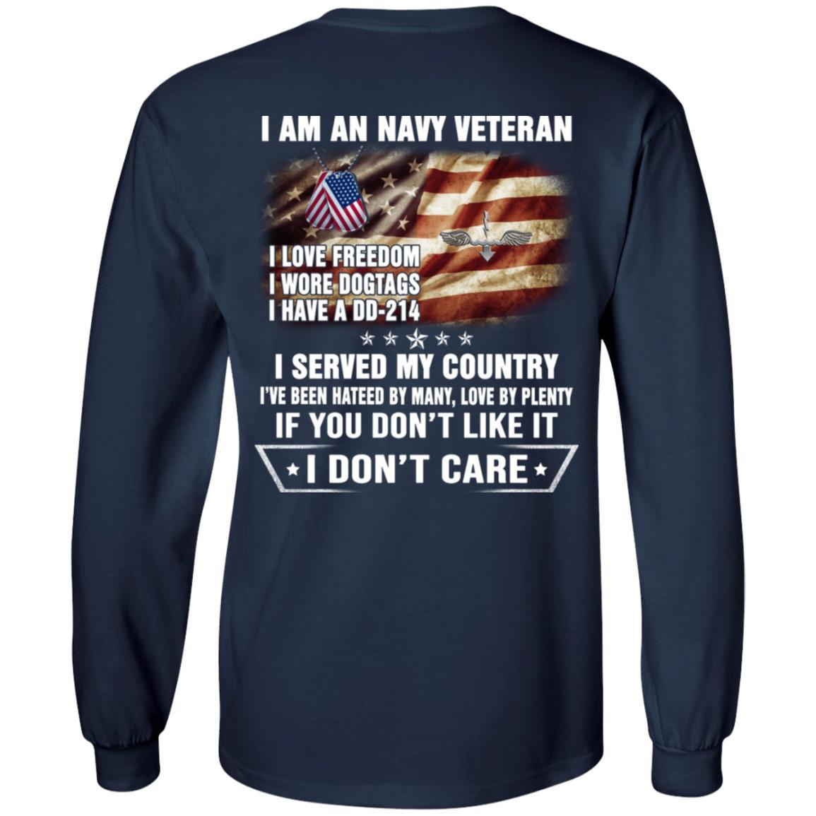 I Am An Navy Antisubmarine Warfare Technician Navy AX Veteran T-Shirt On Back-TShirt-Navy-Veterans Nation