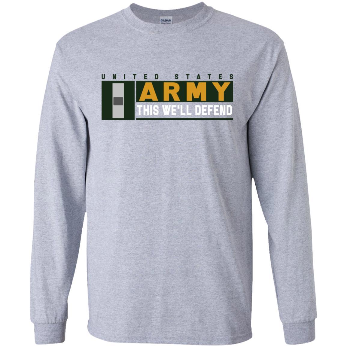US Army W-1 This We Will Defend Long Sleeve - Pullover Hoodie-TShirt-Army-Veterans Nation