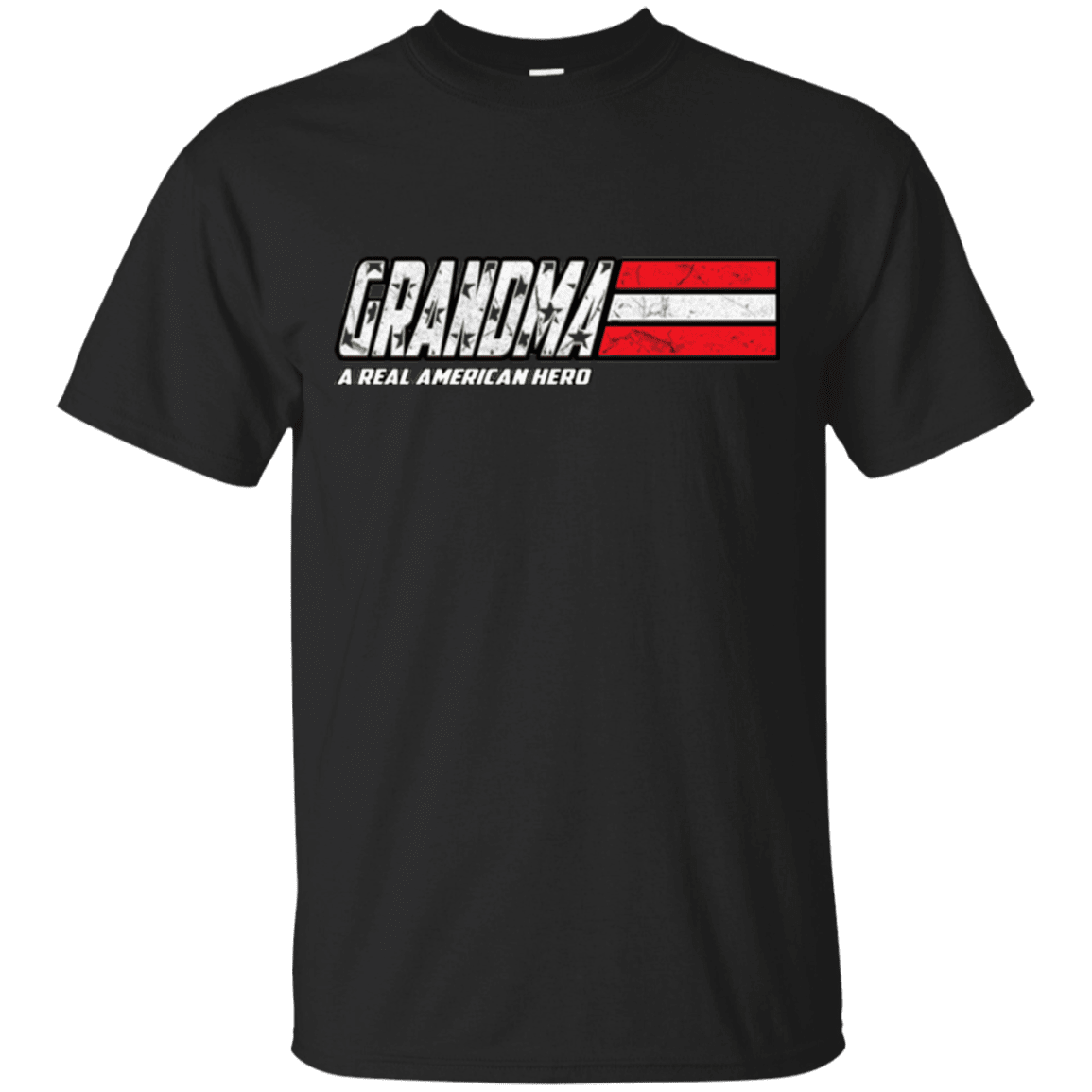 Military T-Shirt "Grandma - A Real American Hero - Men" Front-TShirt-General-Veterans Nation