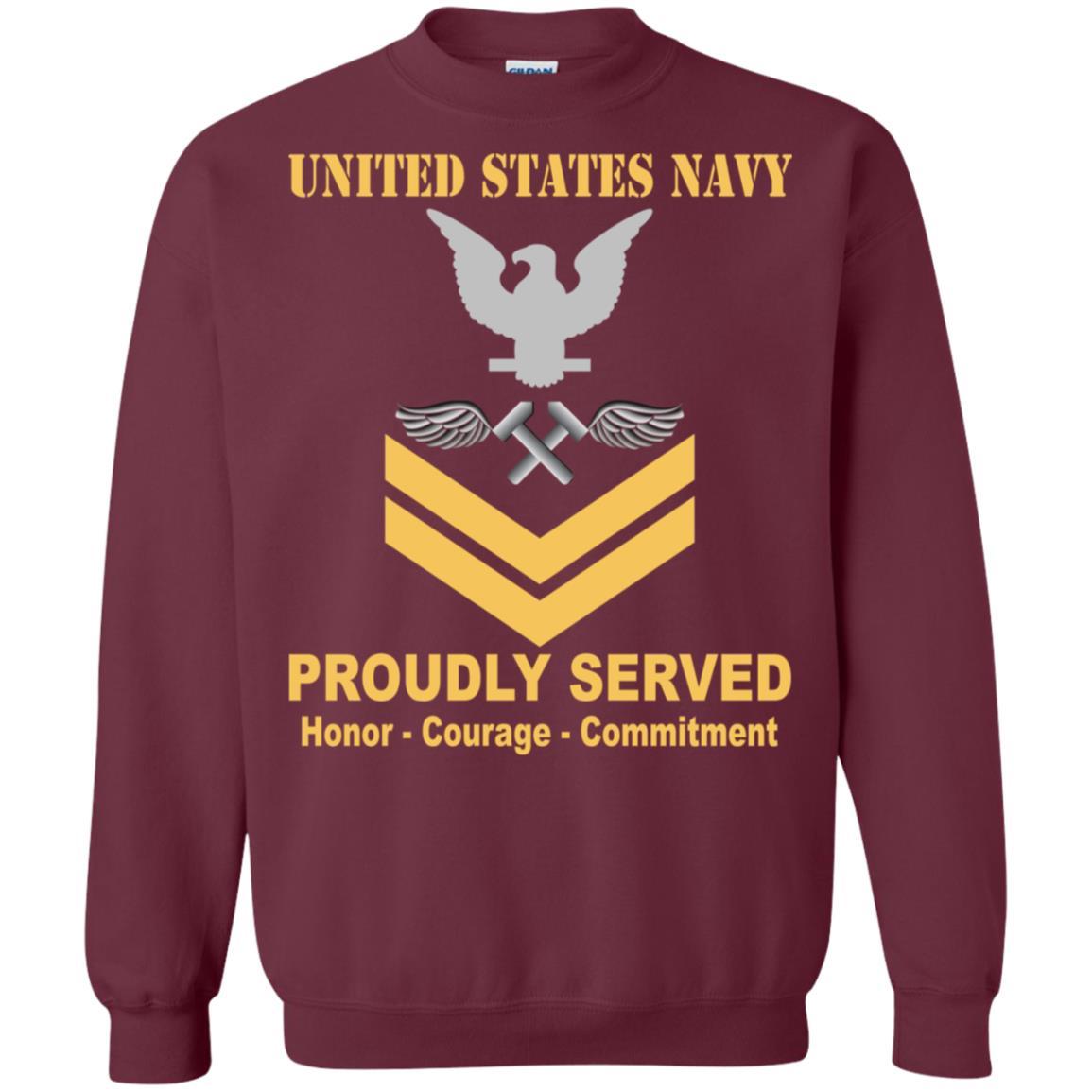 Navy Aviation Structural Mechanic Navy AM E-5 Rating Badges Proudly Served T-Shirt For Men On Front-TShirt-Navy-Veterans Nation