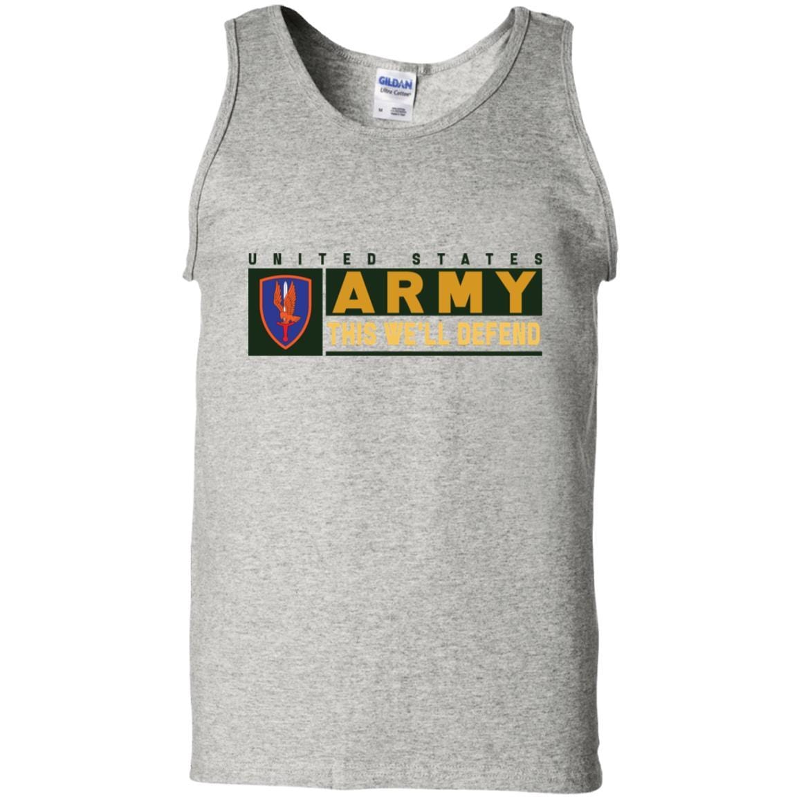 US Army 1ST AVIATION BRIGADE- This We'll Defend T-Shirt On Front For Men-TShirt-Army-Veterans Nation