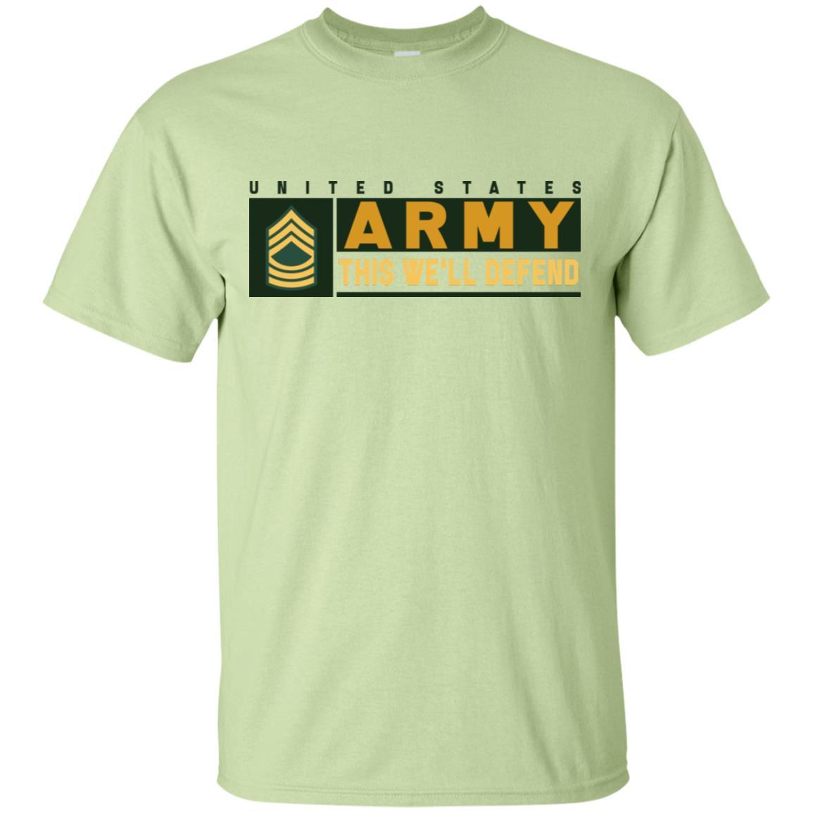 US Army E-8 MSG This We Will Defend T-Shirt On Front For Men-TShirt-Army-Veterans Nation