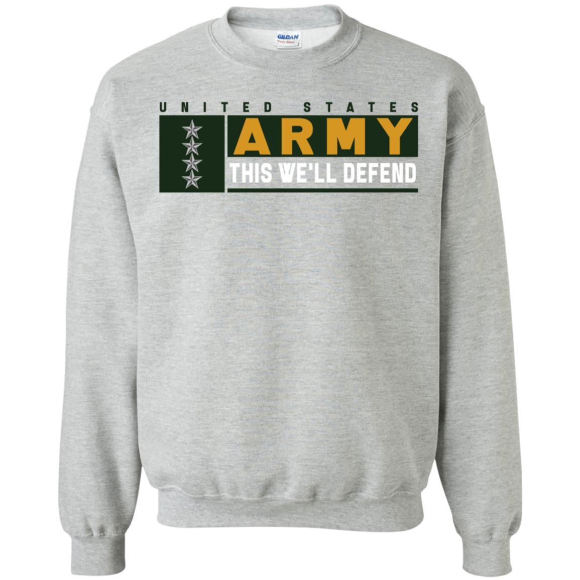 US Army O-10 This We Will Defend Long Sleeve - Pullover Hoodie-TShirt-Army-Veterans Nation