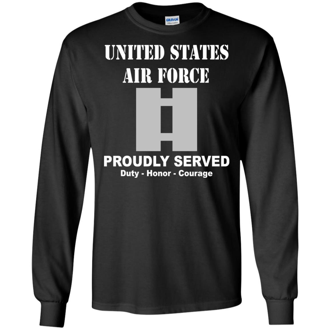 US Air Force O-3 Captain Capt O3 Commissioned Officer Ranks Men Front T Shirt For Air Force-TShirt-USAF-Veterans Nation