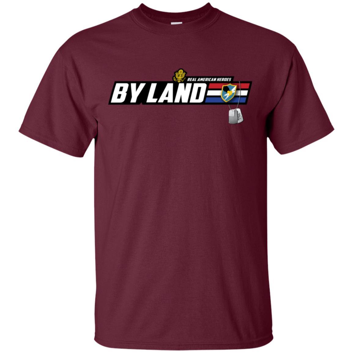 US Army T-Shirt "Security Agency Real American Heroes By Land" On Front-TShirt-Army-Veterans Nation