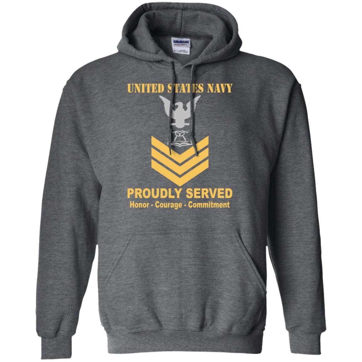 Navy Mess Management Specialist Navy MS E-6 Rating Badges Proudly Served T-Shirt For Men On Front-TShirt-Navy-Veterans Nation