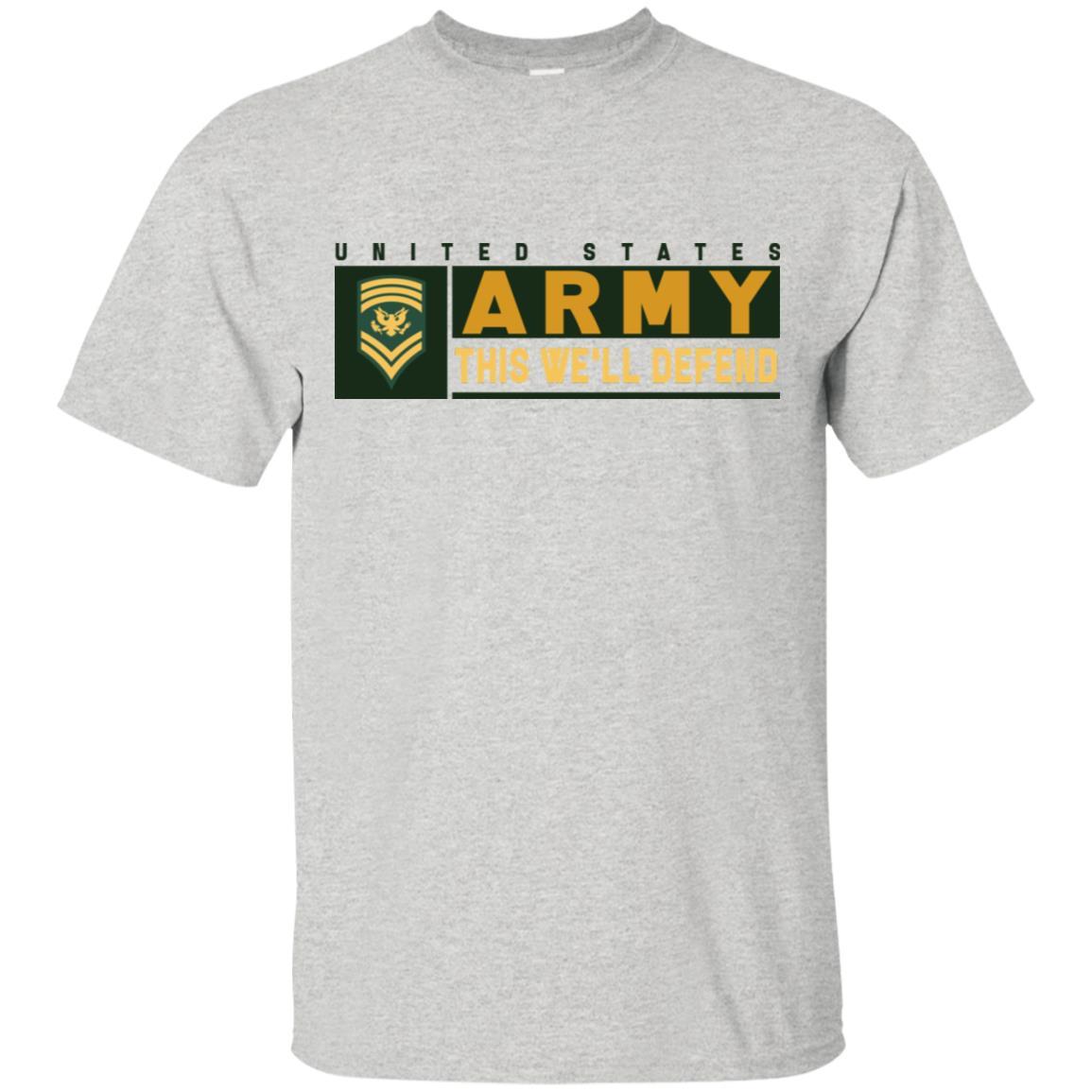 US Army E-9 SPC This We Will Defend T-Shirt On Front For Men-TShirt-Army-Veterans Nation