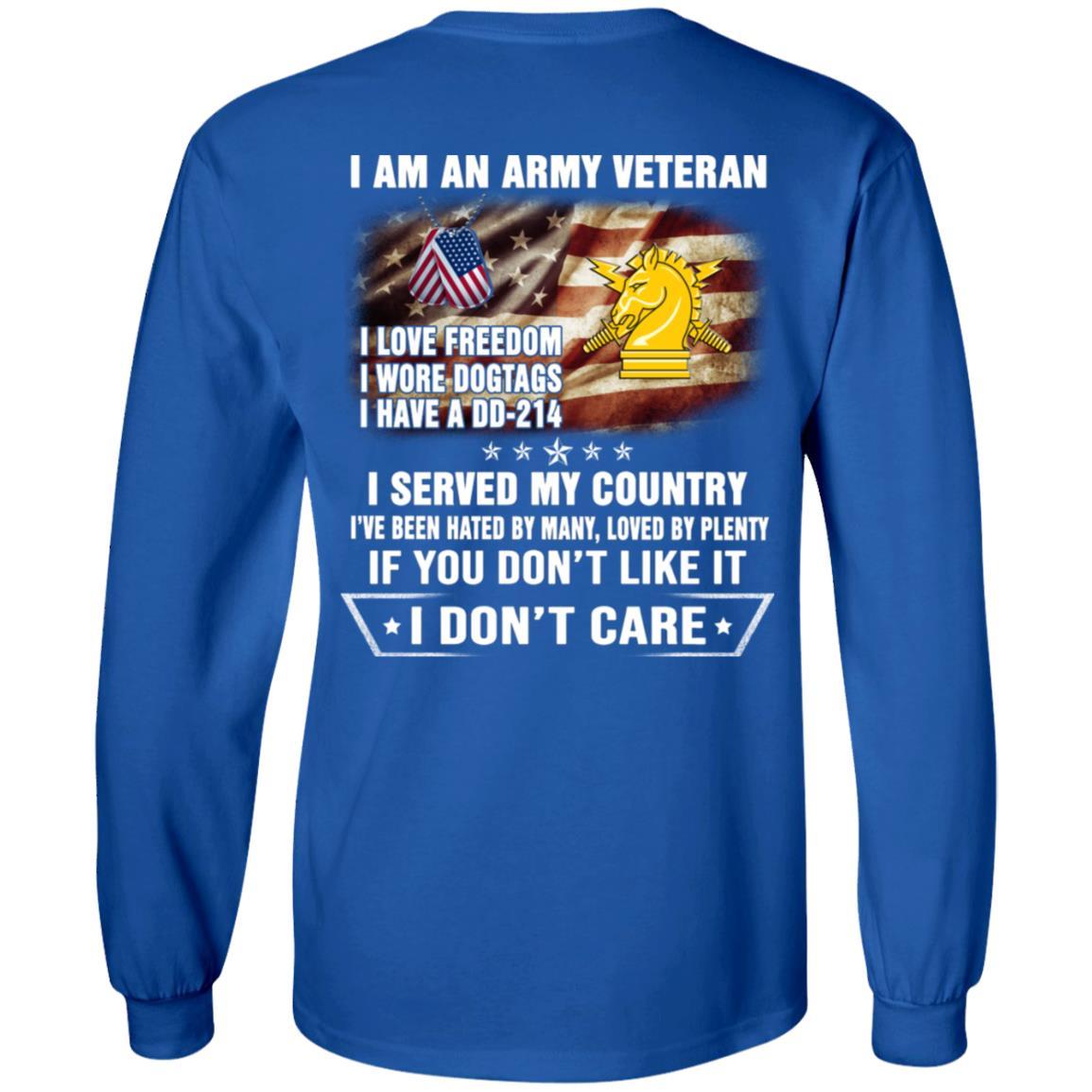 T-Shirt "I Am An Army Psychological Ops Veteran" On Back-TShirt-Army-Veterans Nation