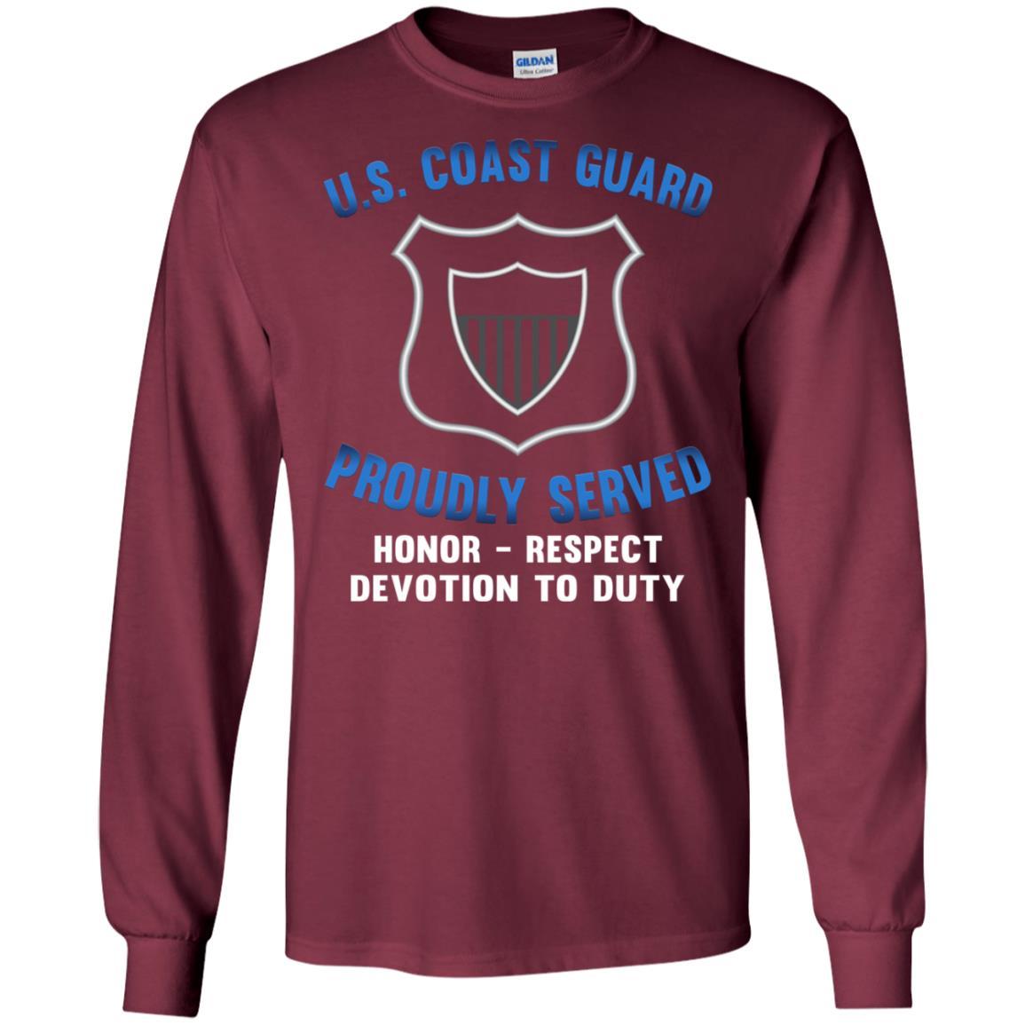 USCG MARITIME ENFORCEMENT ME Logo Proudly Served T-Shirt For Men On Front-TShirt-USCG-Veterans Nation