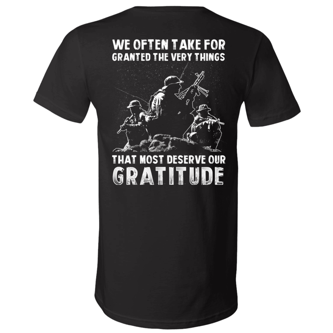 Military T-Shirt "We Often Take For Granted The Very Things" - Men Back-TShirt-General-Veterans Nation