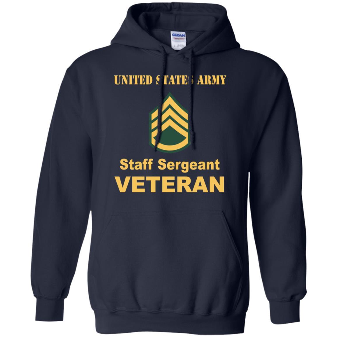US Army E-6 Staff Sergeant E6 SSG Noncommissioned Officer Veteran Men T Shirt On Front-TShirt-Army-Veterans Nation