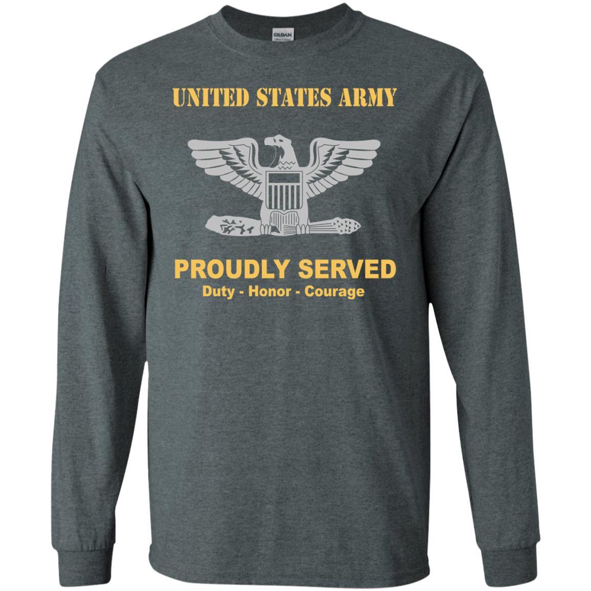 US Army O-6 Colonel O6 COL Field Officer Ranks Men Front Shirt US Army-TShirt-Army-Veterans Nation