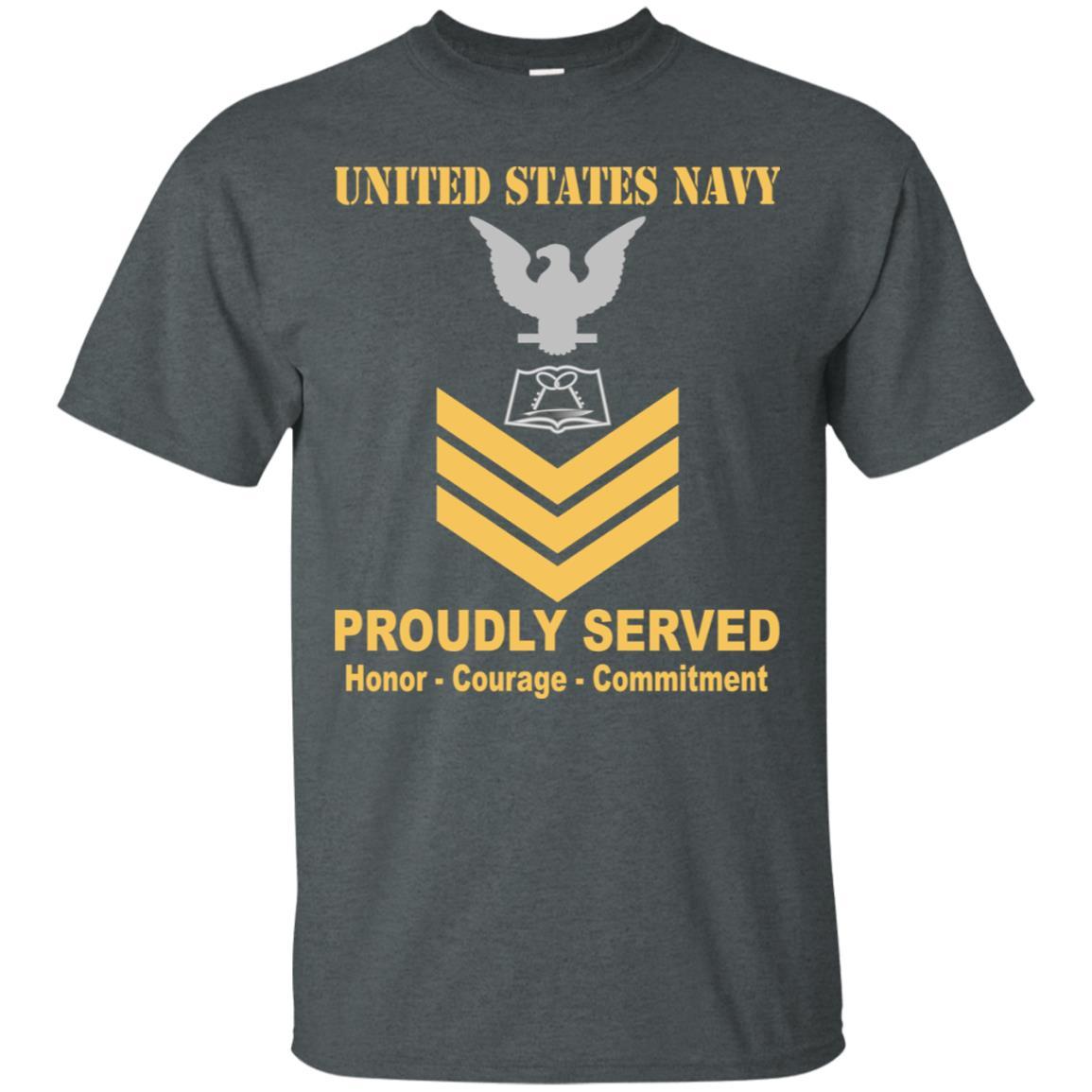 Navy Mess Management Specialist Navy MS E-6 Rating Badges Proudly Served T-Shirt For Men On Front-TShirt-Navy-Veterans Nation