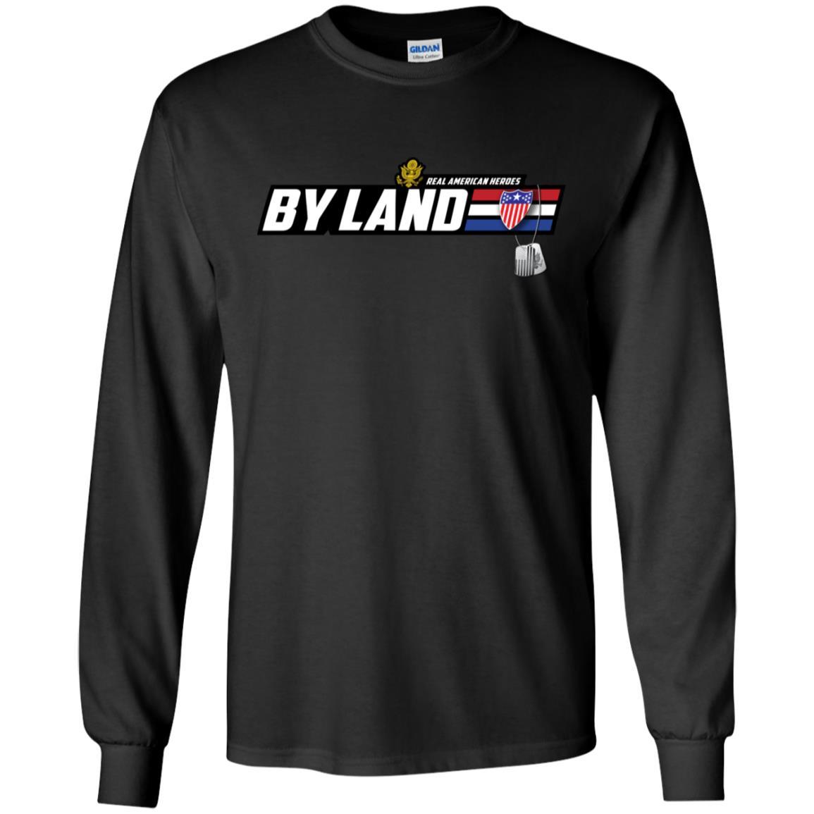 US Army T-Shirt "Adjutant General Real American Heroes By Land" On Front-TShirt-Army-Veterans Nation