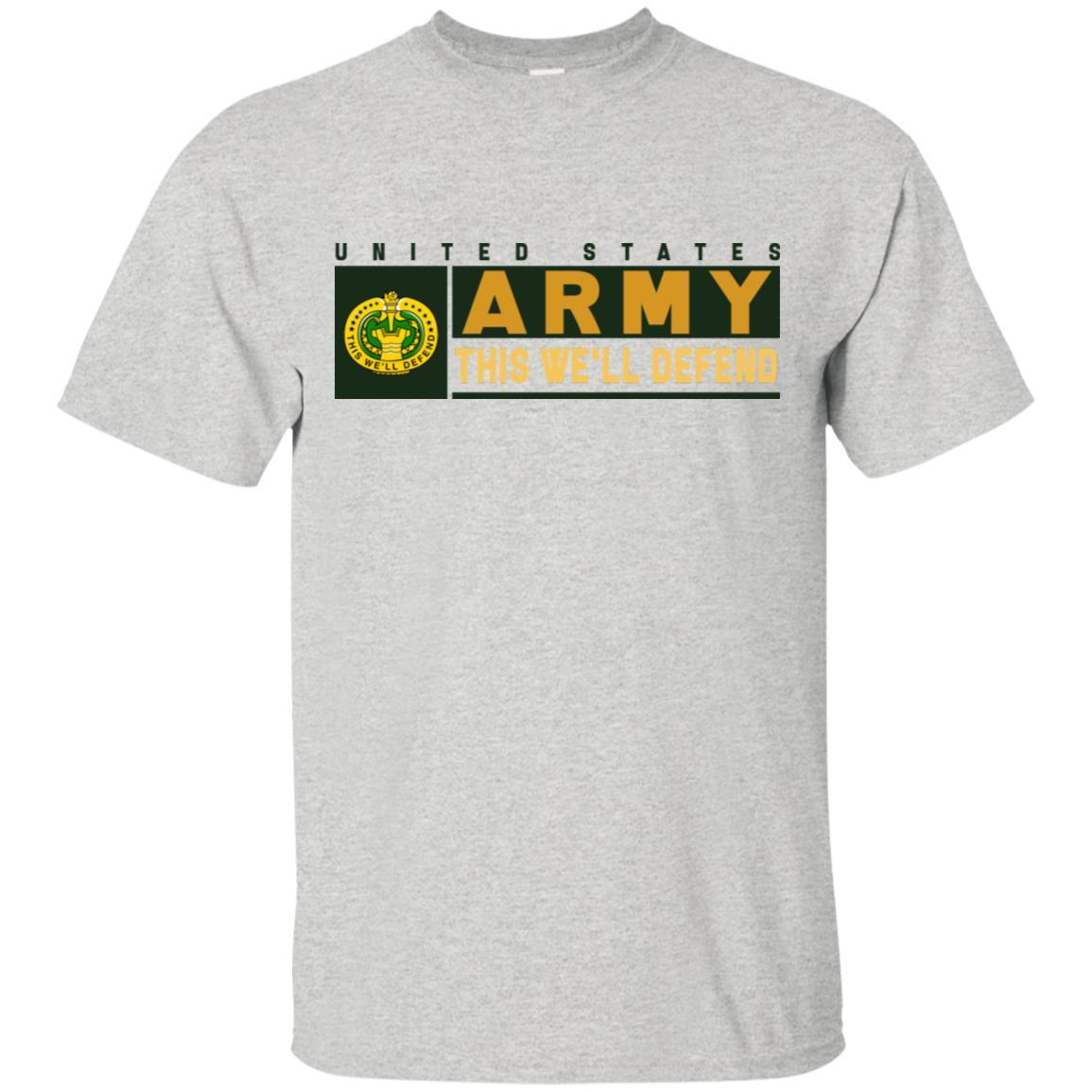 US Army Drill Sergeant- This We'll Defend T-Shirt On Front For Men-TShirt-Army-Veterans Nation