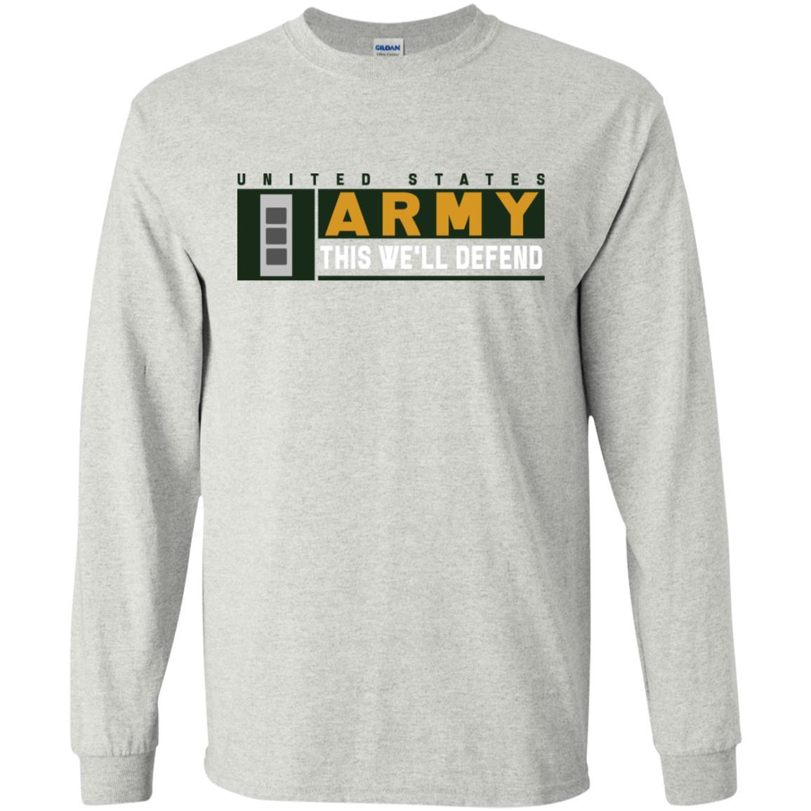 US Army W-3 This We Will Defend Long Sleeve - Pullover Hoodie-TShirt-Army-Veterans Nation
