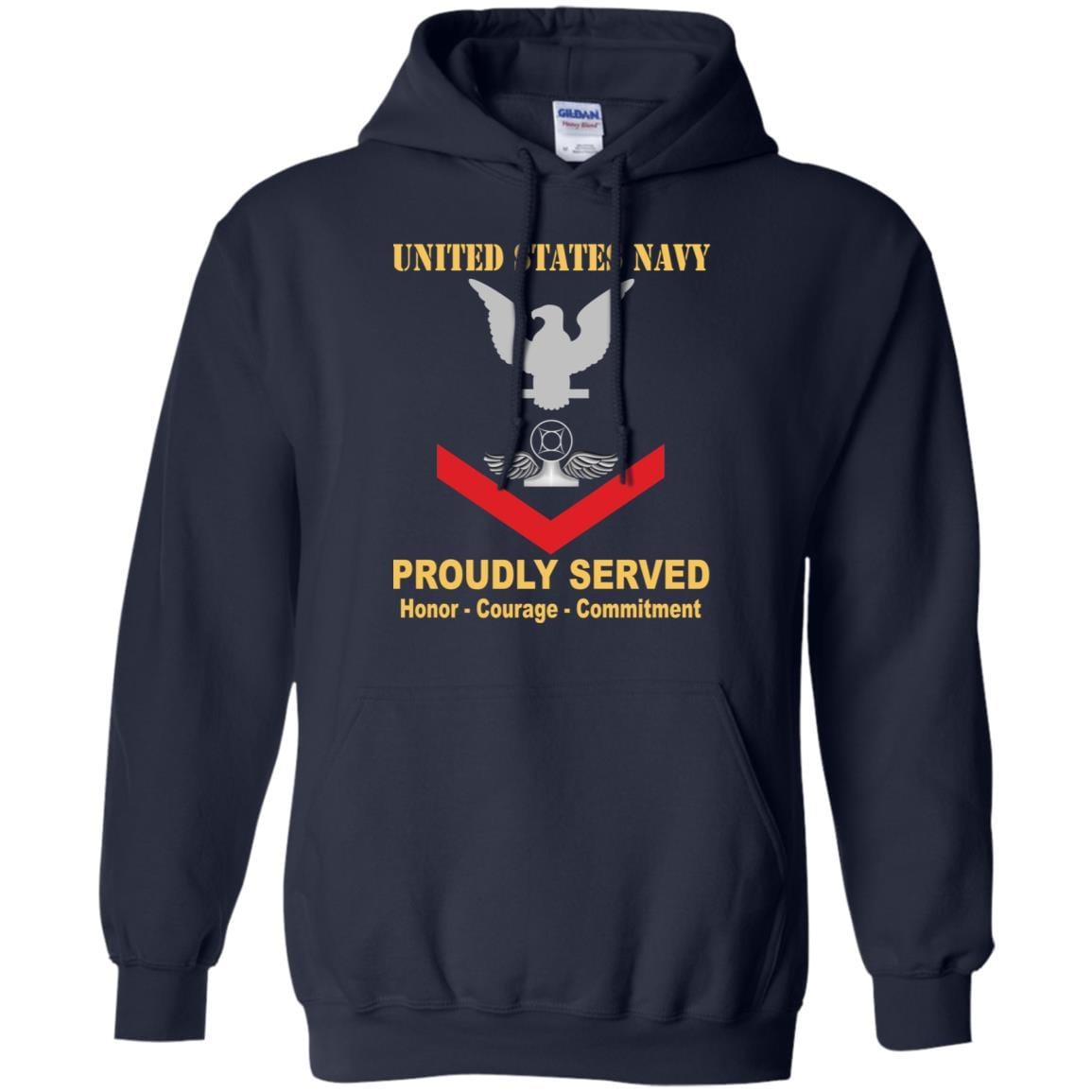 Navy Air Traffic Controller Navy AC E-4 Rating Badges Proudly Served T-Shirt For Men On Front-TShirt-Navy-Veterans Nation