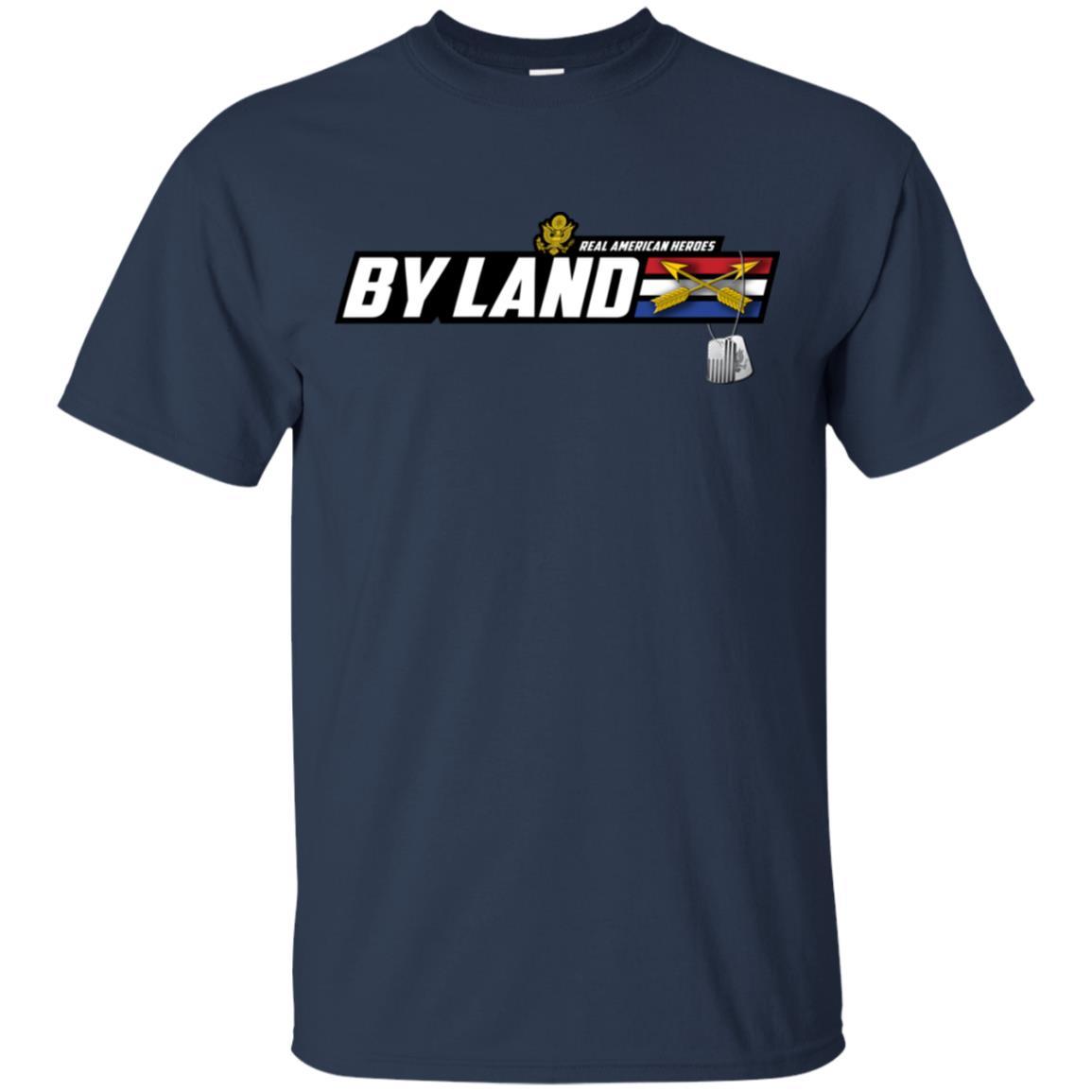 US Army T-Shirt "Special Forces (USASFC) Real American Heroes By Land" On Front-TShirt-Army-Veterans Nation