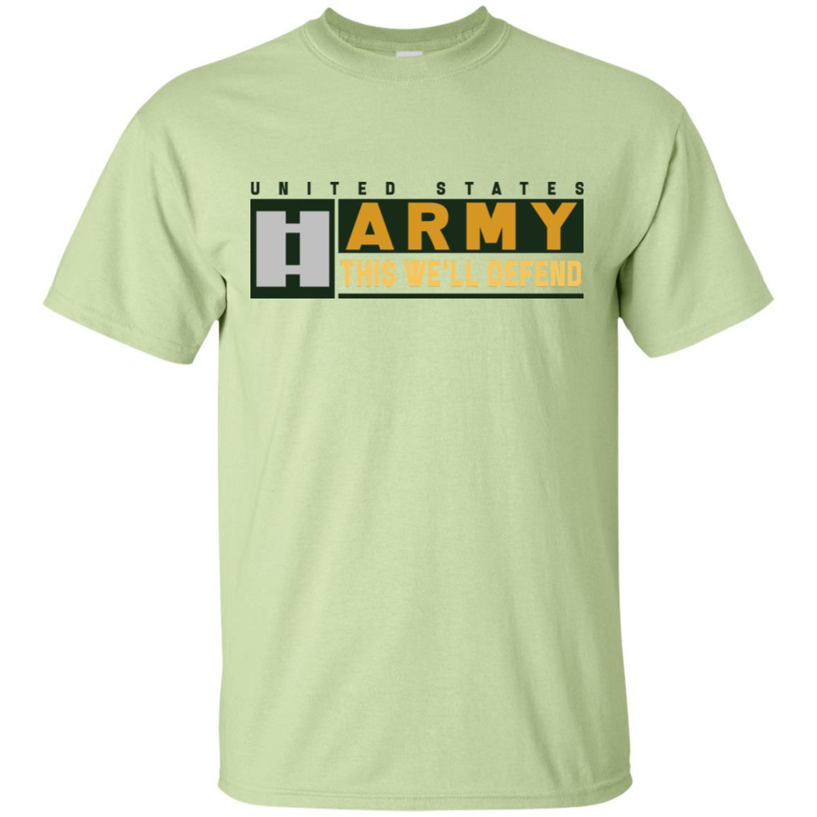 US Army O-3 This We Will Defend T-Shirt On Front For Men-TShirt-Army-Veterans Nation