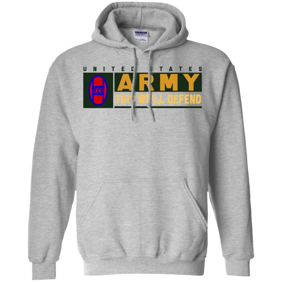 US Army 30TH ARMORED BRIGADE COMBAT TEAM- This We'll Defend T-Shirt On Front For Men-TShirt-Army-Veterans Nation