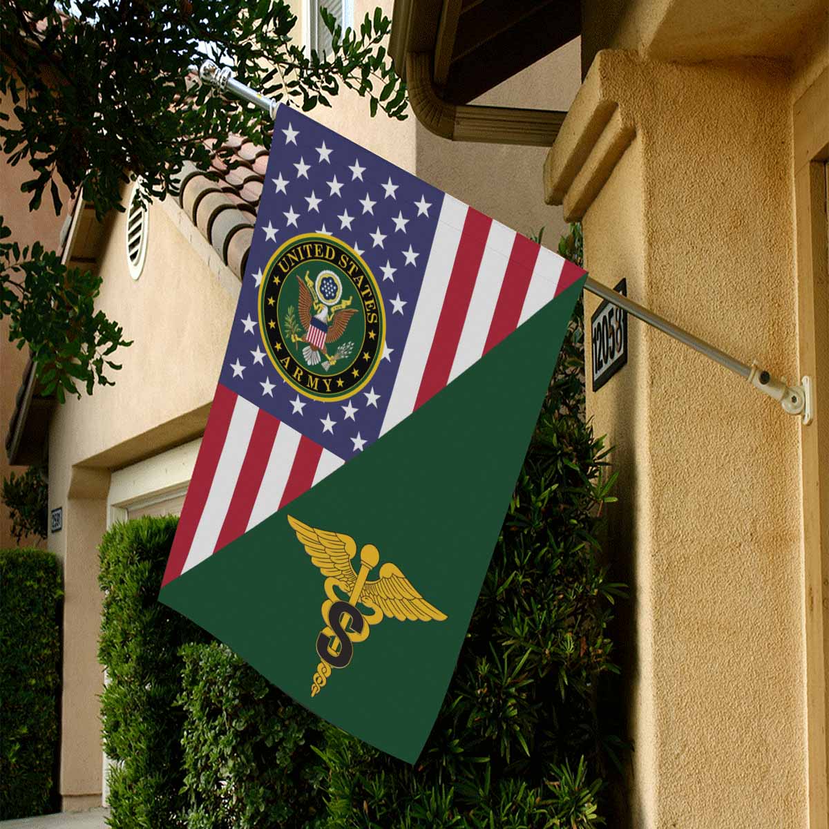 US Army Medical Specialist Corps House Flag 28 Inch x 40 Inch Twin-Side Printing-HouseFlag-Army-Branch-Veterans Nation