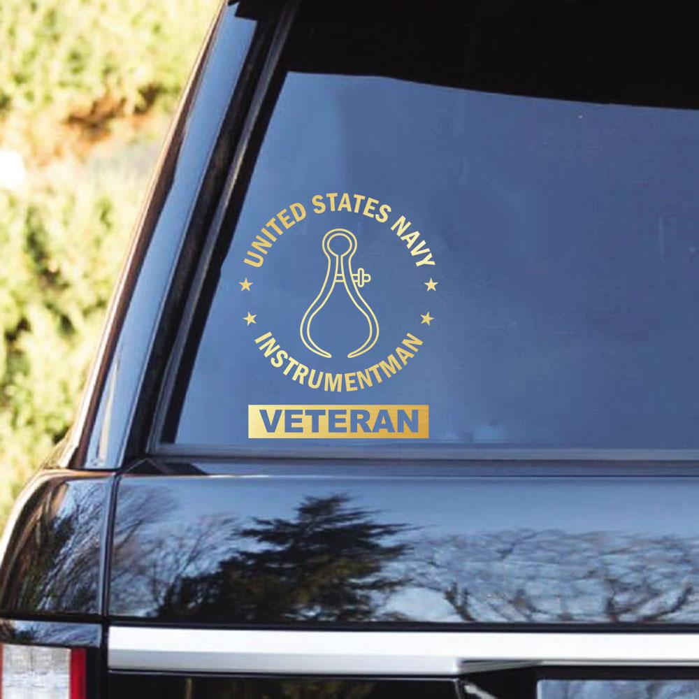 US Navy Instrumentman IM Clear Stickers-Decal-Navy-Rate-Veterans Nation