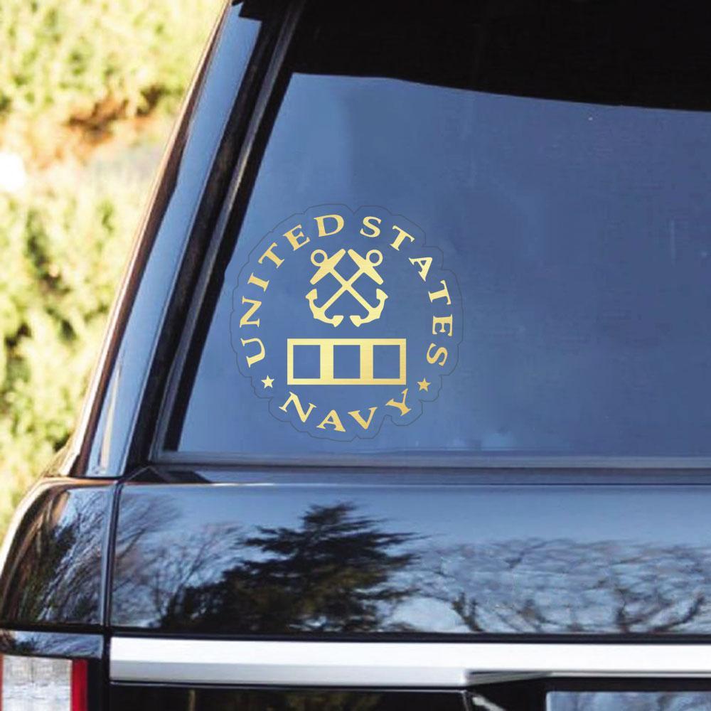 US Navy Boatswain's Mate Navy BM Warrant Officer Rating Badges Clear Stickers-Decal-Navy-Rating-Veterans Nation