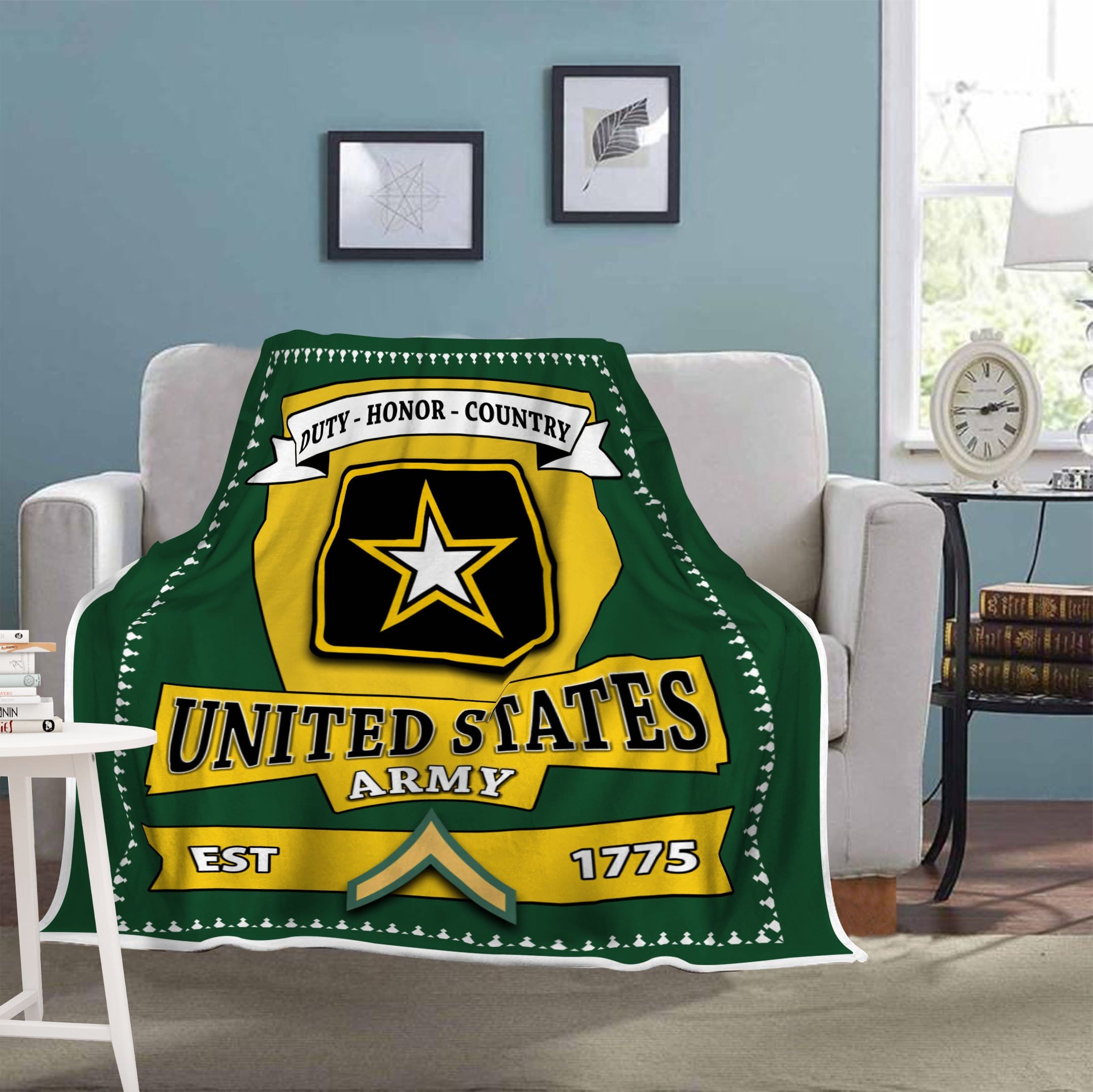 US Army E-2 Private Second Class E2 PV2 Enlisted Soldier Blanket Cozy Plush Fleece Blanket - 50x60-Blankets-Army-Ranks-Veterans Nation