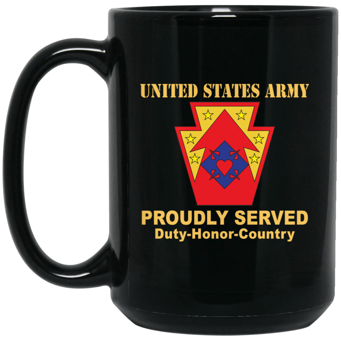 US ARMY 213 SUPPORT GROUP- 11 oz - 15 oz Black Mug-Mug-Army-CSIB-Veterans Nation