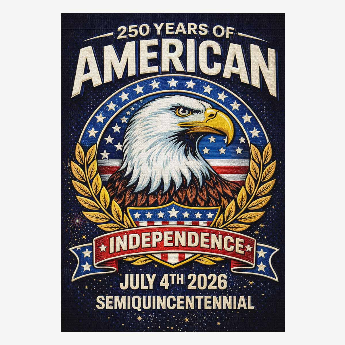 1776-2026 America 250 House Flag Patriotic Eagle Semiquincentennial USA Flag