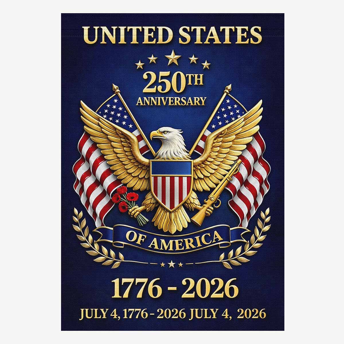 United States 250th Anniversary House Flag – 1776–2026 Decor