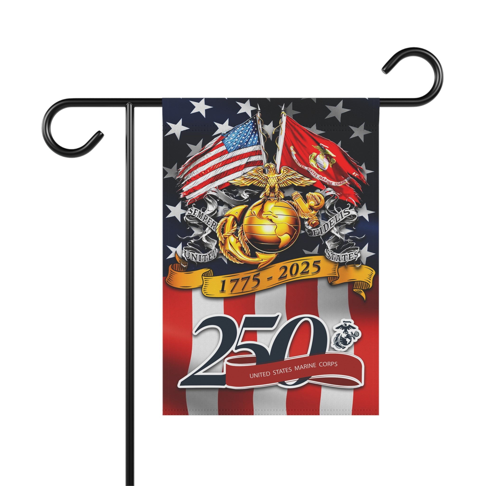 MARlNE 250 Years Of Service Garden Flag Twin-Side Printing
