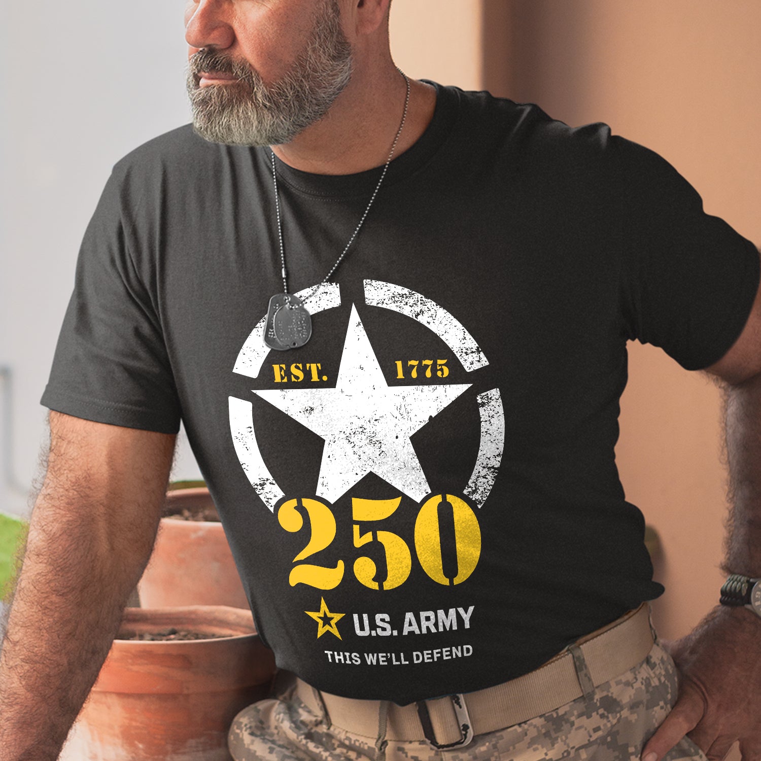 US Army 250 This We'll Defend Front T-Shirt