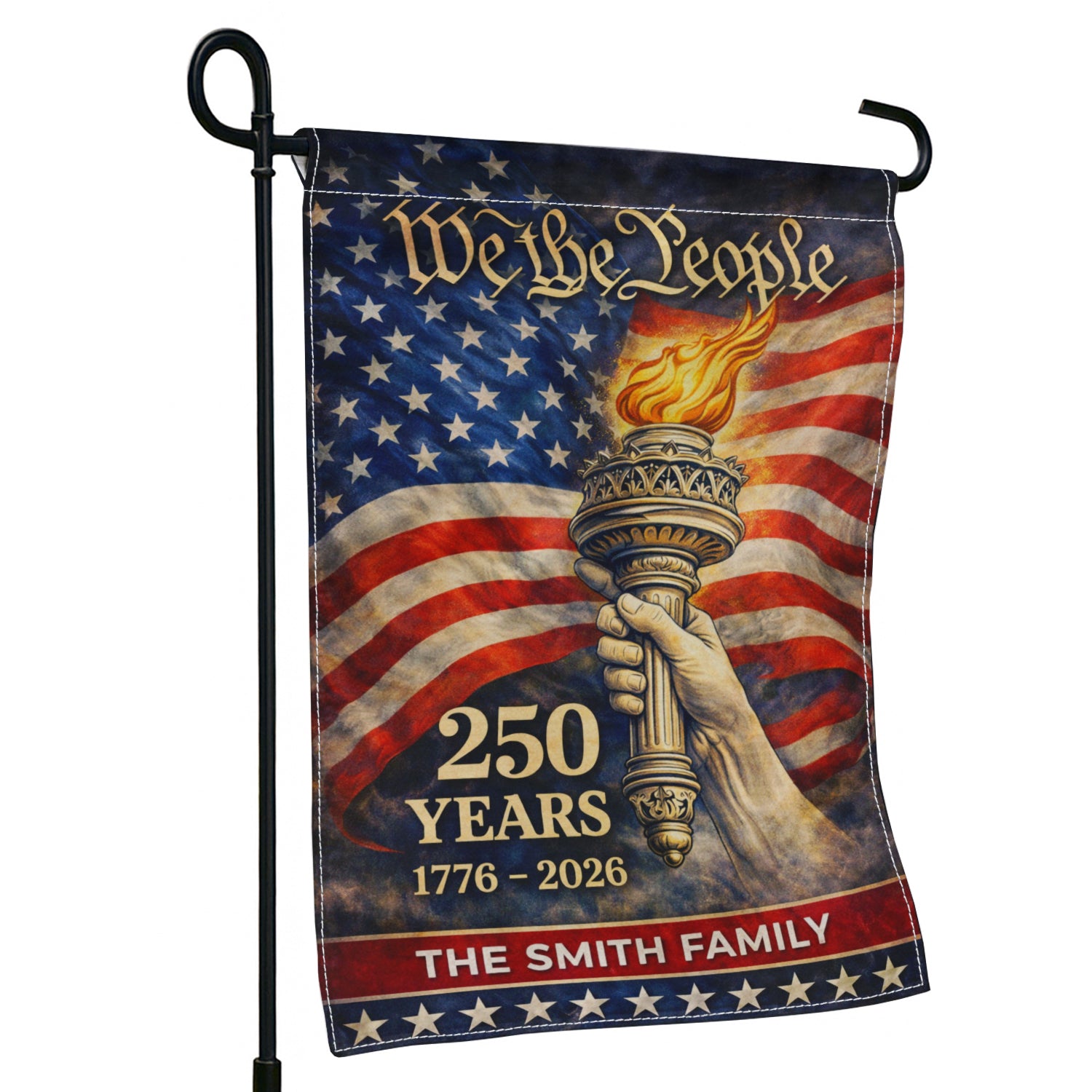 Personalized America 250 Garden Flag We The People 1776-2026