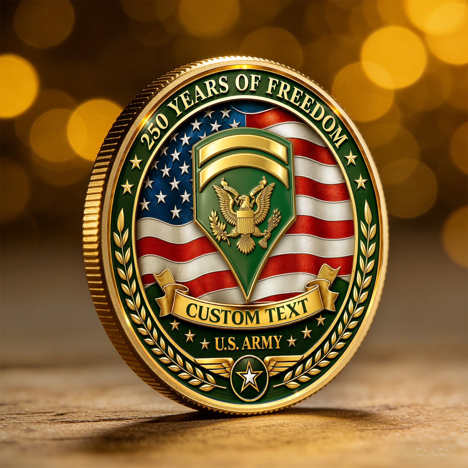 Custom U.S. Army 250th Anniversary Challenge Coin Gift