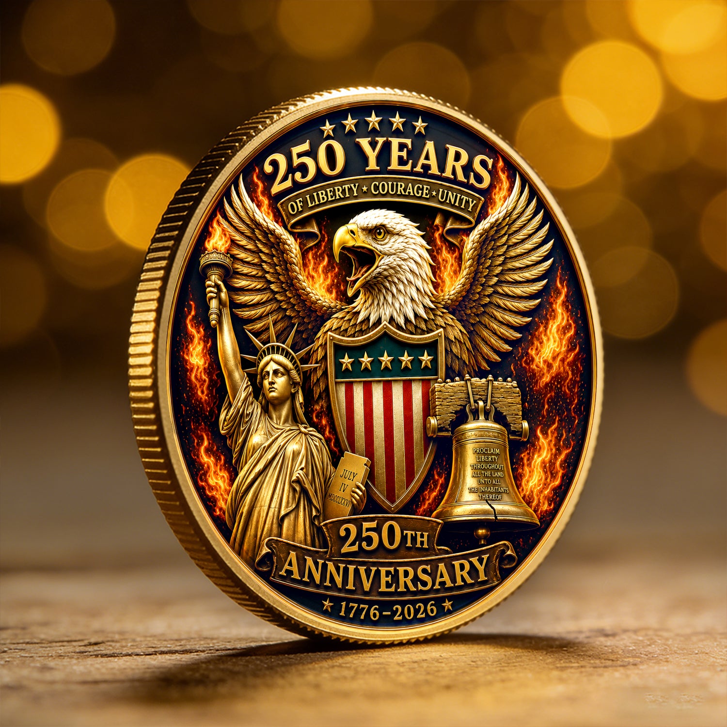 250th Anniversary America Challenge Coin 1776-2026