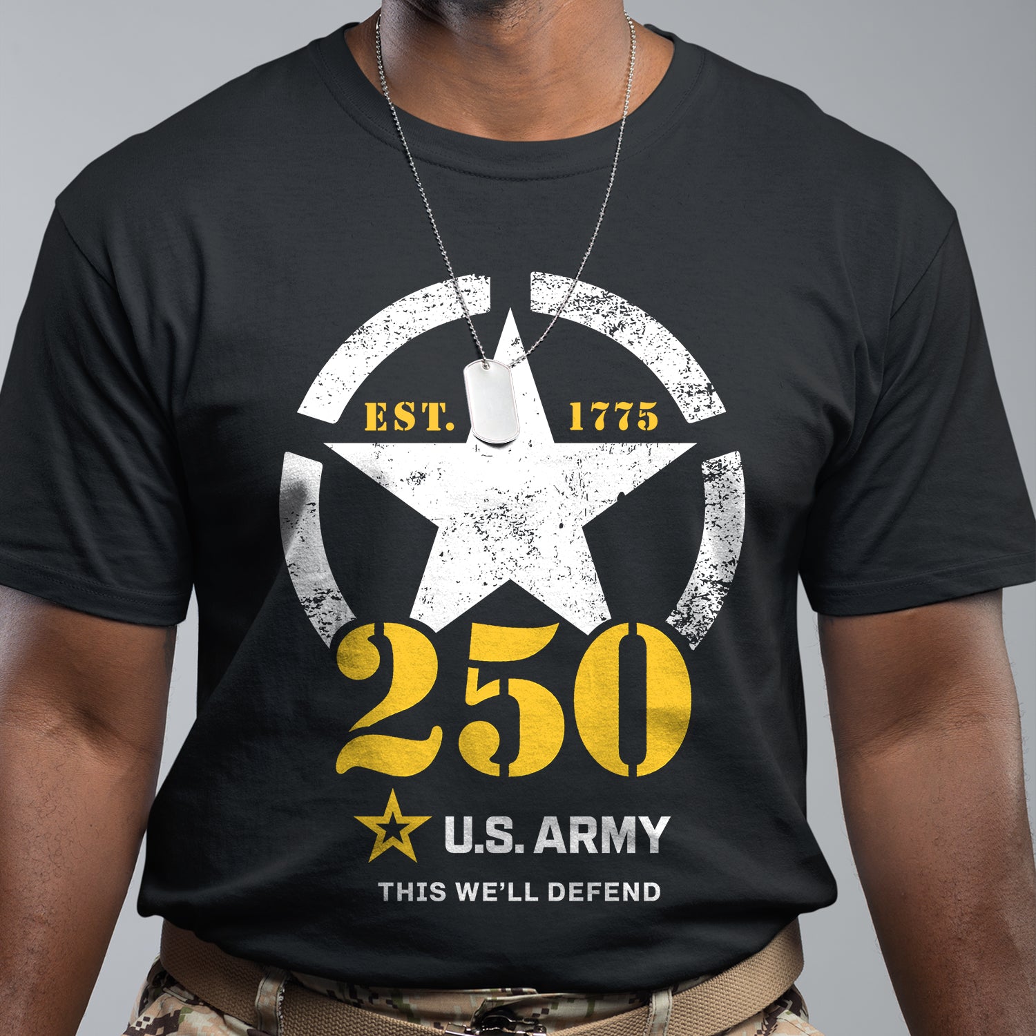 US Army 250 This We'll Defend Front T-Shirt