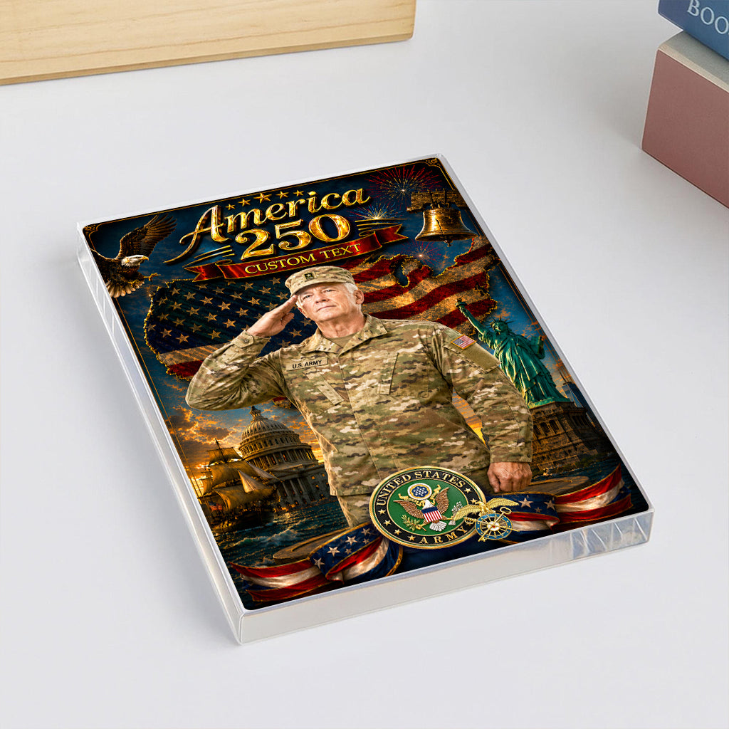 America 250 Custom US Army Combat Uniform Figure Acrylic Block