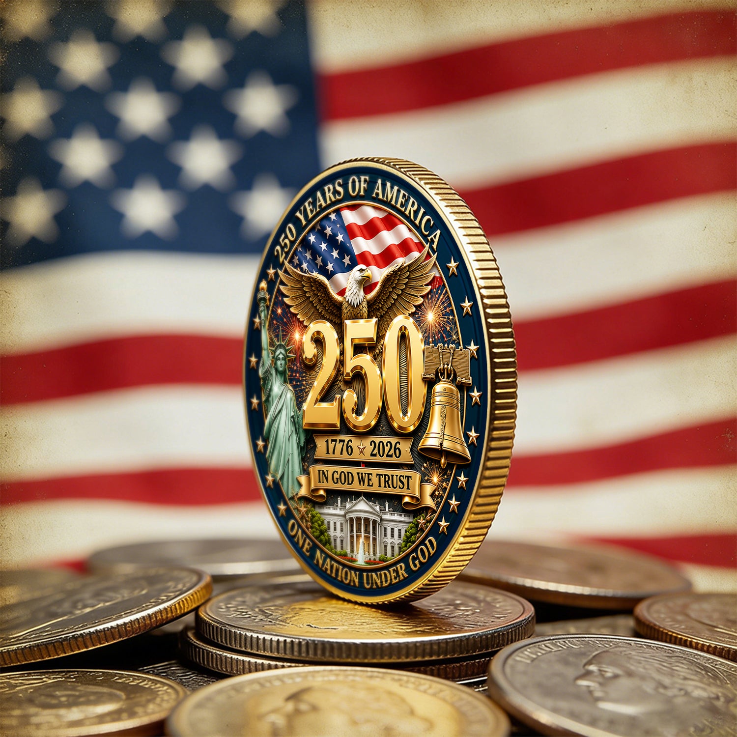 Personalized U.S. Air Force 250th Anniversary Challenge Coin