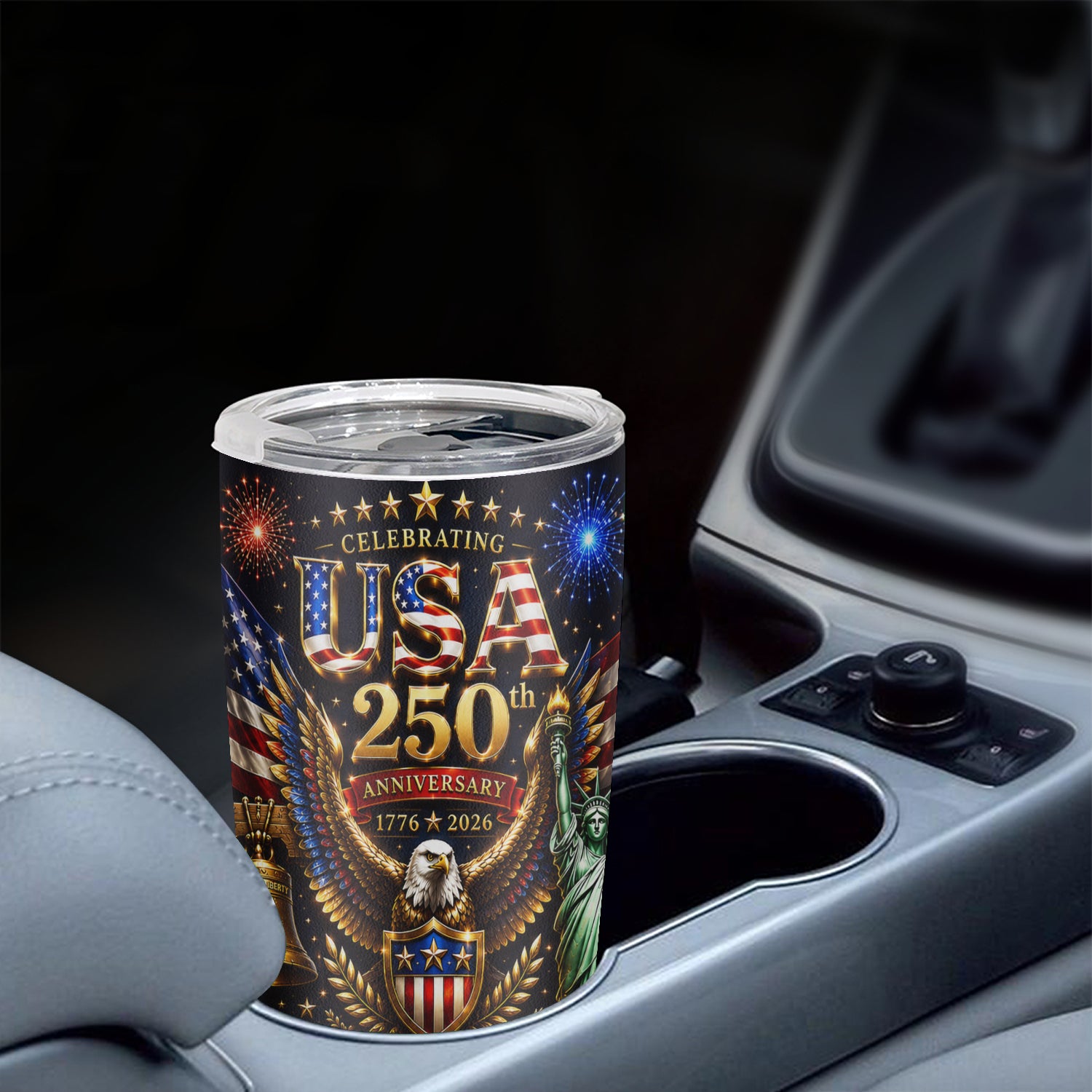 USA 250th Anniversary Eagle Liberty Bell 20oz Tumbler Gift