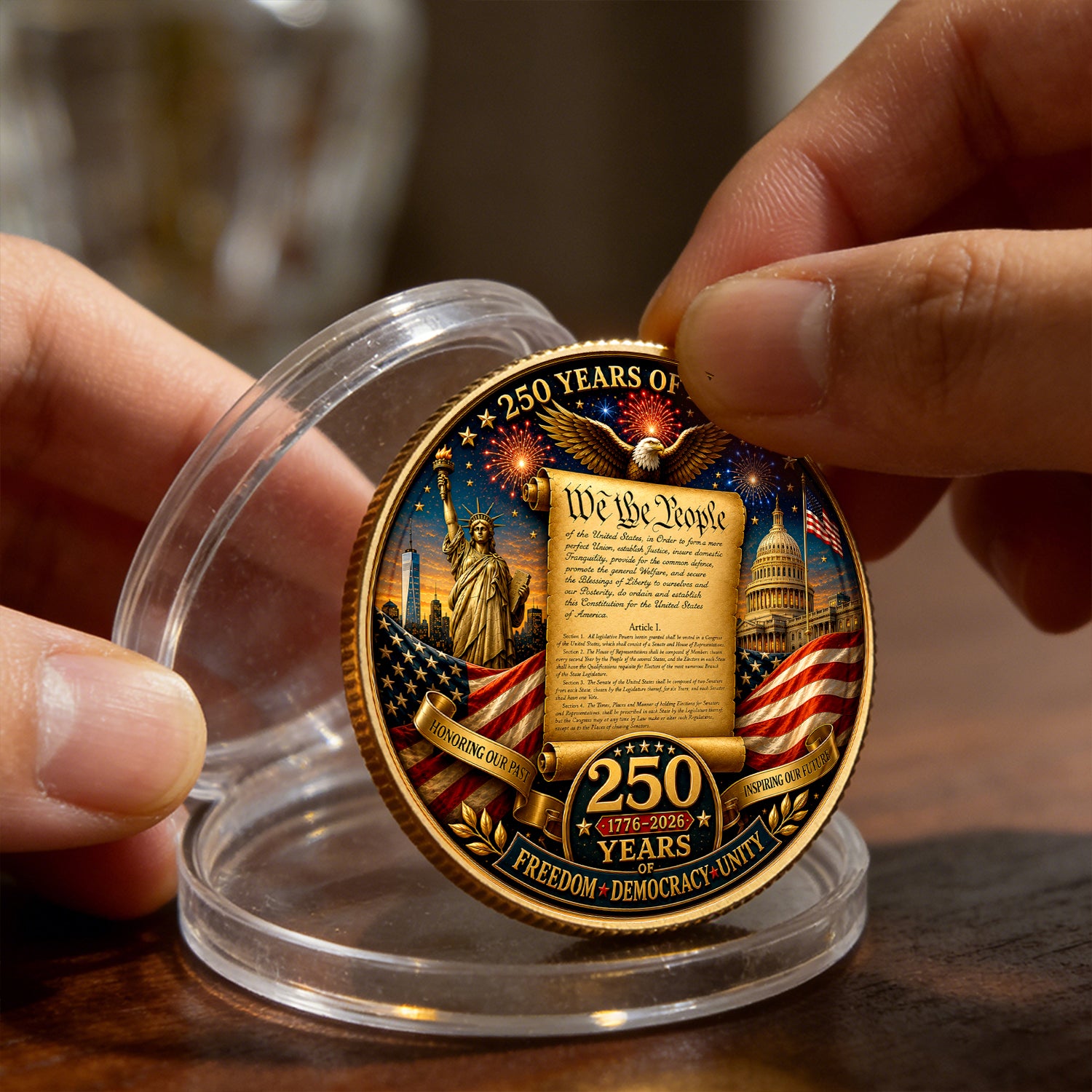 250th Anniversary America Challenge Coin 1776-2026
